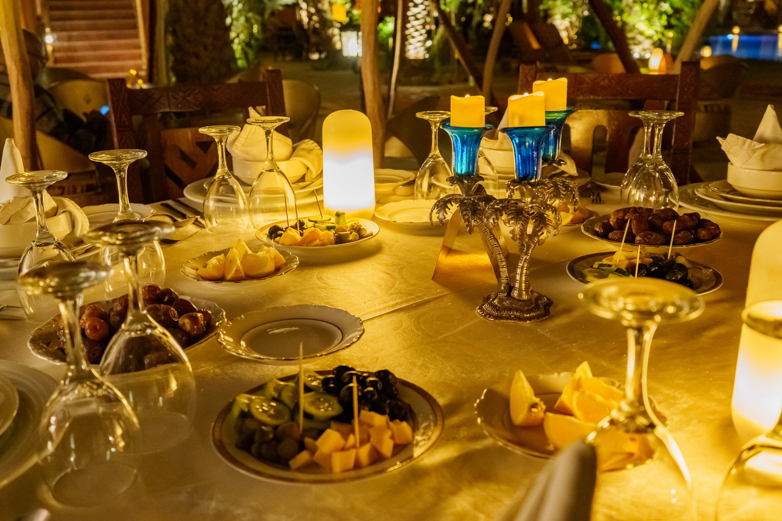 At the table