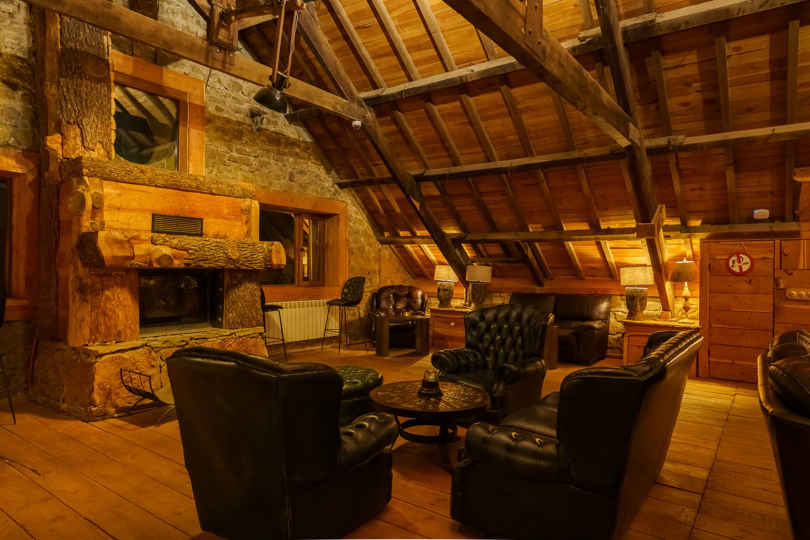 Lounge & Bar with Fireplace