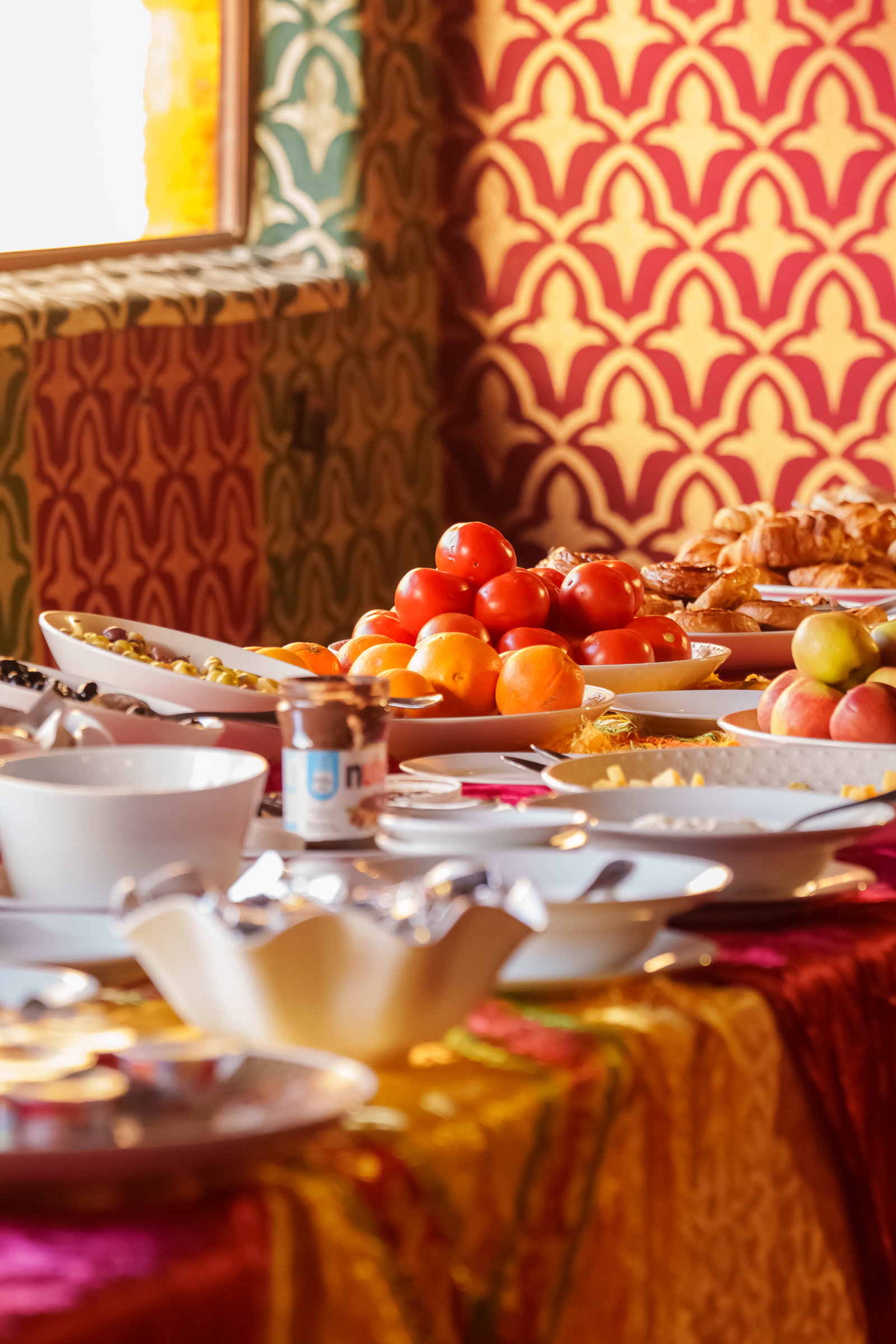 At the table